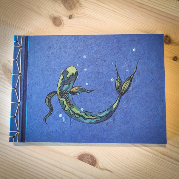 Libreta Azul con Lápiz Koi